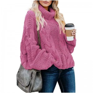 Sweaters ladies Women Sweater Elastic Turtleneck Simple